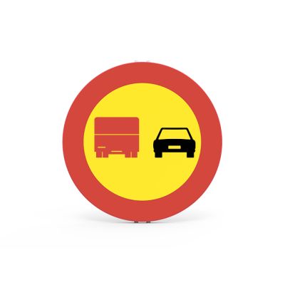 ADELANTAMIENTO PROHIBIDO PARA CAMIONES OBRAS