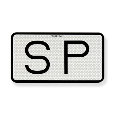 Placa SP 22.5X12cm N2 Adhesiva Metalica Homologada
