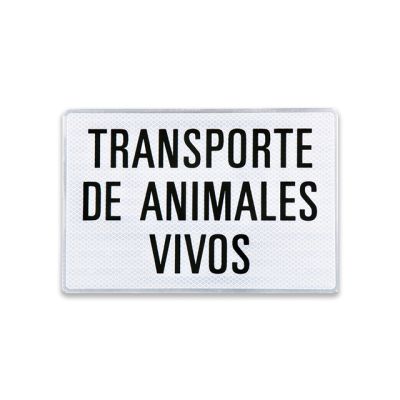 Placa Transporte de Animales Vivos 30x20cm N1