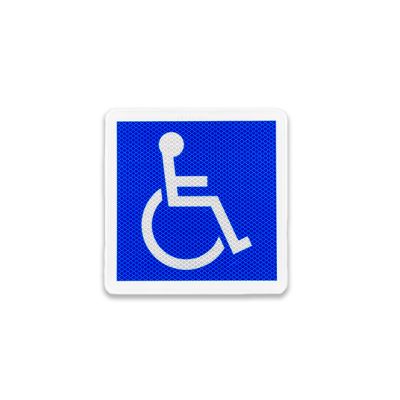Placa V-15 Personas con Discapacidad 21x21cm Homologada